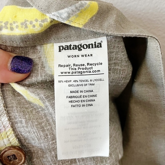 Patagonia NWT Women’s Garden Island Shorts Palms of My Heart Grey Size Medium - Picture 14 of 15